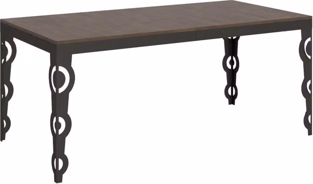 Tavolo da pranzo allungabile Karamay Evolution moderno in noce, L/P/H: 180-440 x 90 x 77 cm