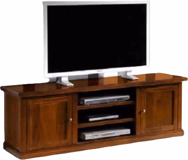 Porta TV in legno stile arte povera color noce Mobili 2G L: 160 cm, P: 45 cm, H: 56 cm – 5