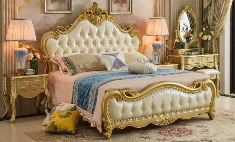 Schlafzimmermöbel Set mit Komfortbett Bett Kosmetiktisch Schminktisch
