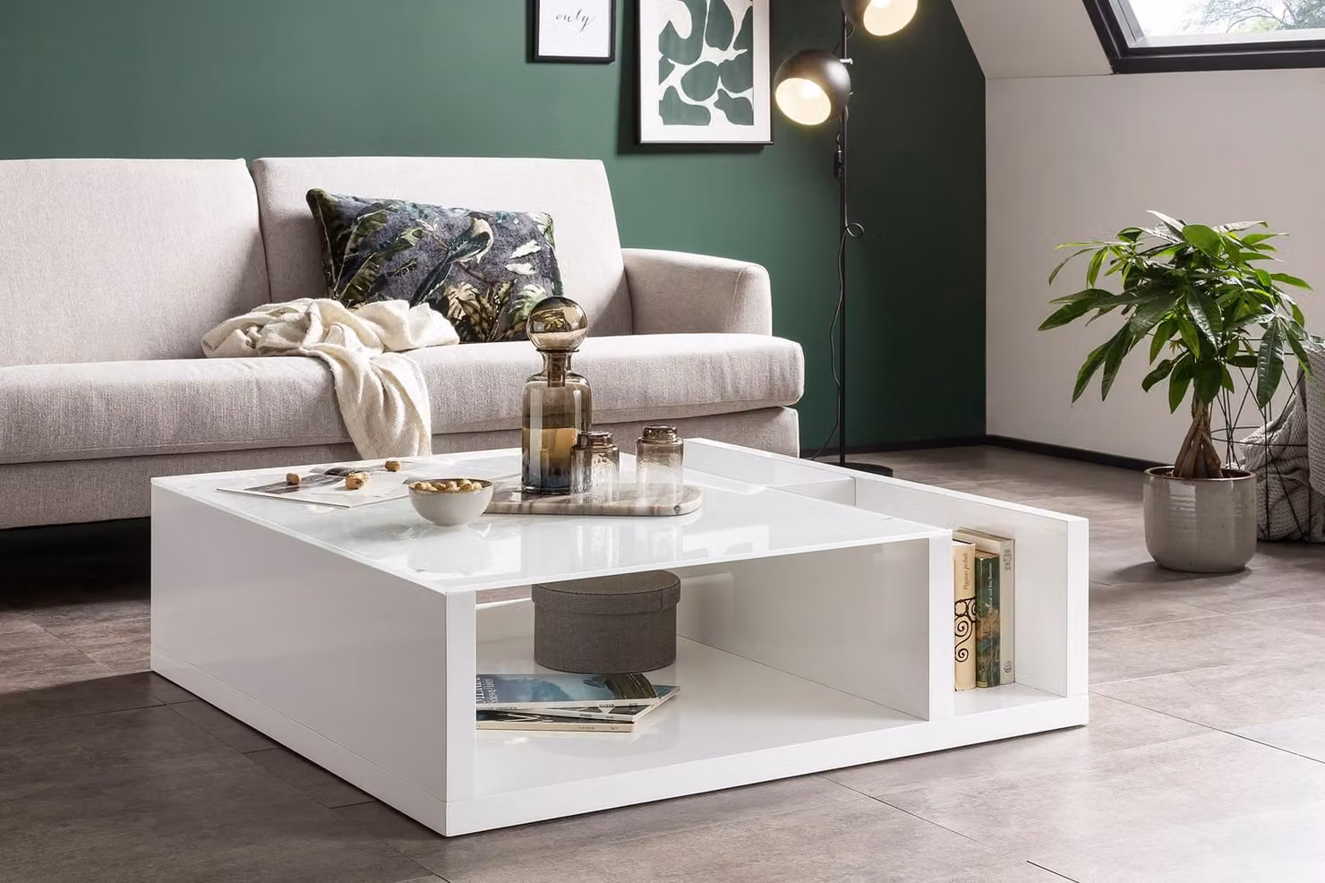 Tavolino bianco 100x100 cm
