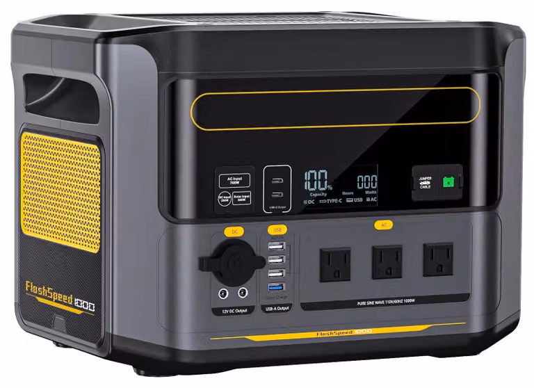 Centralina di alimentazione - Generatore di corrente - Power bank - Batteria portatile - 828 Wh - 2000 W - Alimentazione di emergenza - Nero