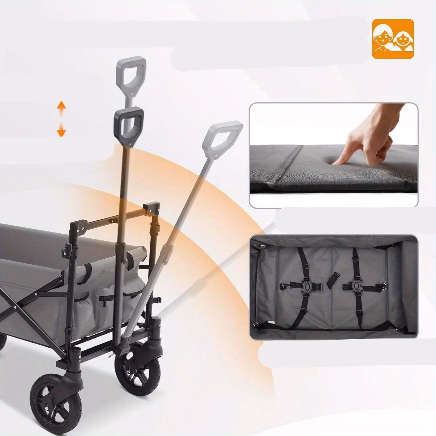 Carrello - Carrello trasportabile - Carrello a braccio - Carrello per materiali - Carrello pieghevole - Design pieghevole