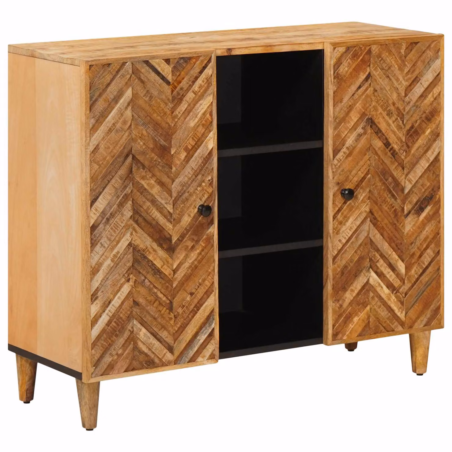 Armadio di stoccaggio moderno vidaXL in legno di mango marrone L: 90 cm, P: 33,5 cm, H: 75 cm
