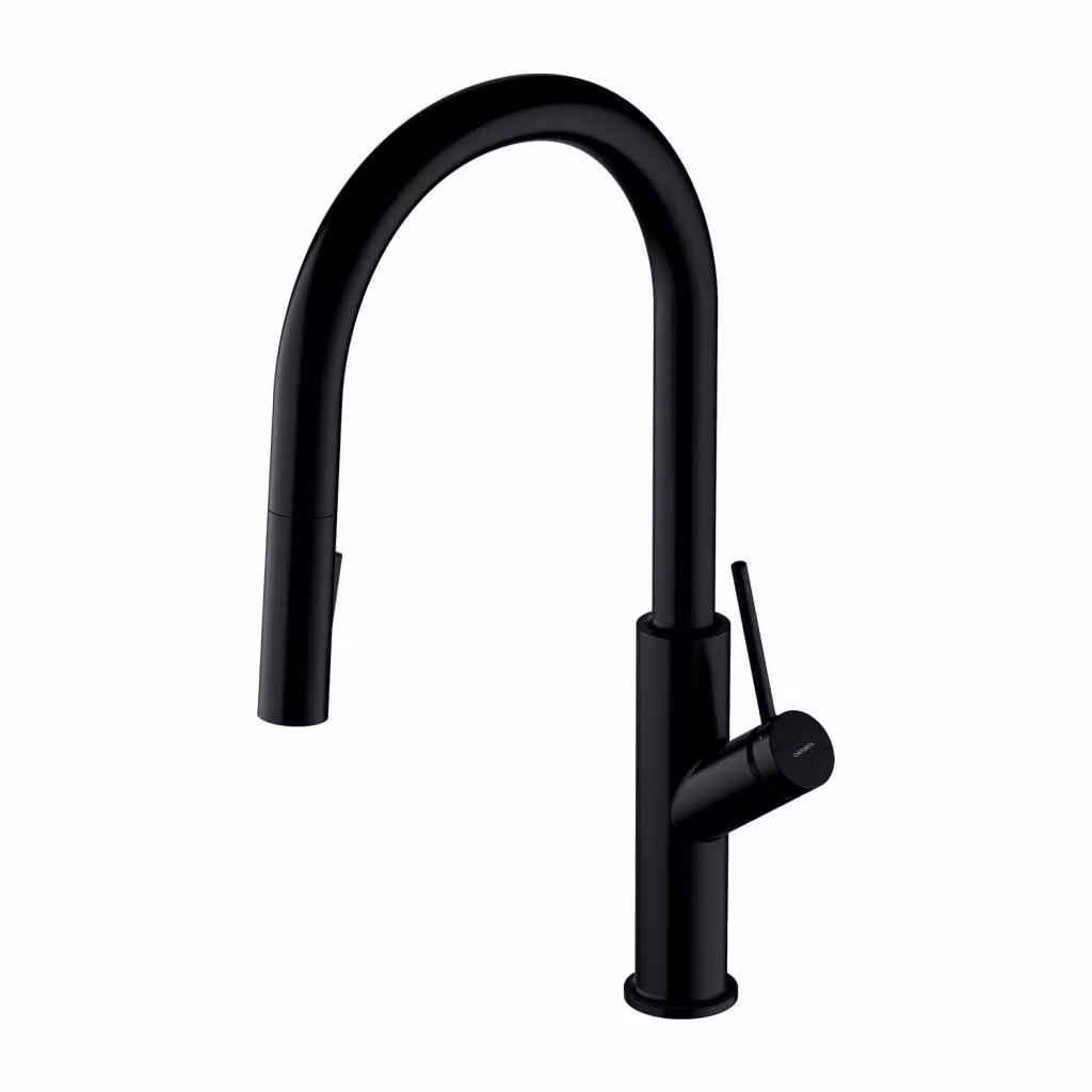 Omnires BEND BE6455BL Rubinetto per lavello, nero opaco