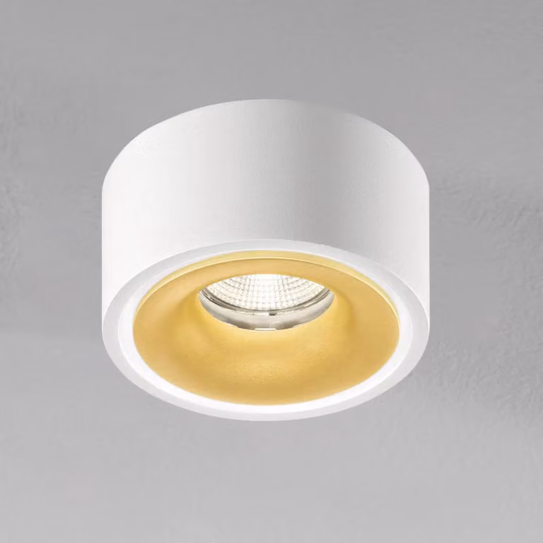 Egger Licht DLS Faretto LED Clippo EP, bianco-oro, 3.000K dimmerabile, Bianco / Opale, Studio / Ufficio, Alluminio, Moderno, Downlight