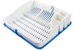 Scolapiatti salvalavello Onda Cosmoplast con salvagoccia, bianco, L: 47 cm, P: 40 cm, H: 15 cm