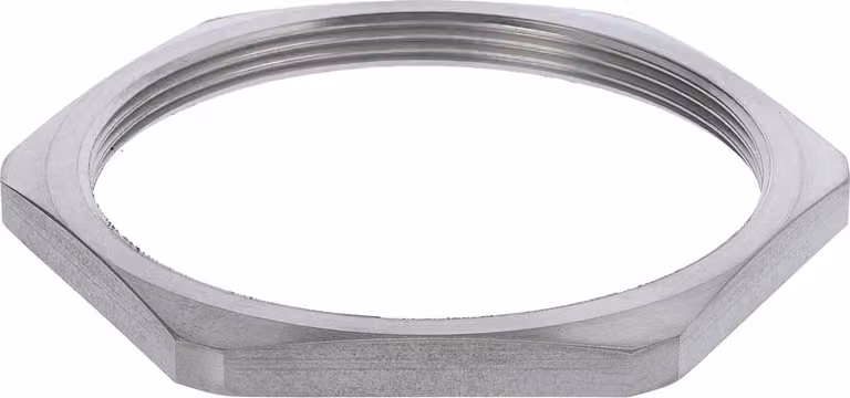 WISKA, controdado in acciaio inossidabile M63x1,5, modello GVA-M63, esagonale, acciaio inossidabile (1.4305), colore argento - 1 pezzo