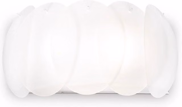 Applique Moderna Ovalino IDEAL LUX in Vetro Bianco con 2 Luci E27 e Illuminazione Up & Down