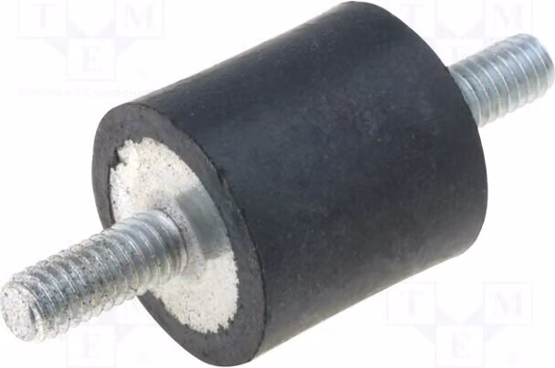 1 ammortizzatore antivibrante: lunghezza 30 mm, diametro 30 mm, filettatura M8, lunghezza filettatura 20 mm. Codice: DVA.1-30-30-M8-20