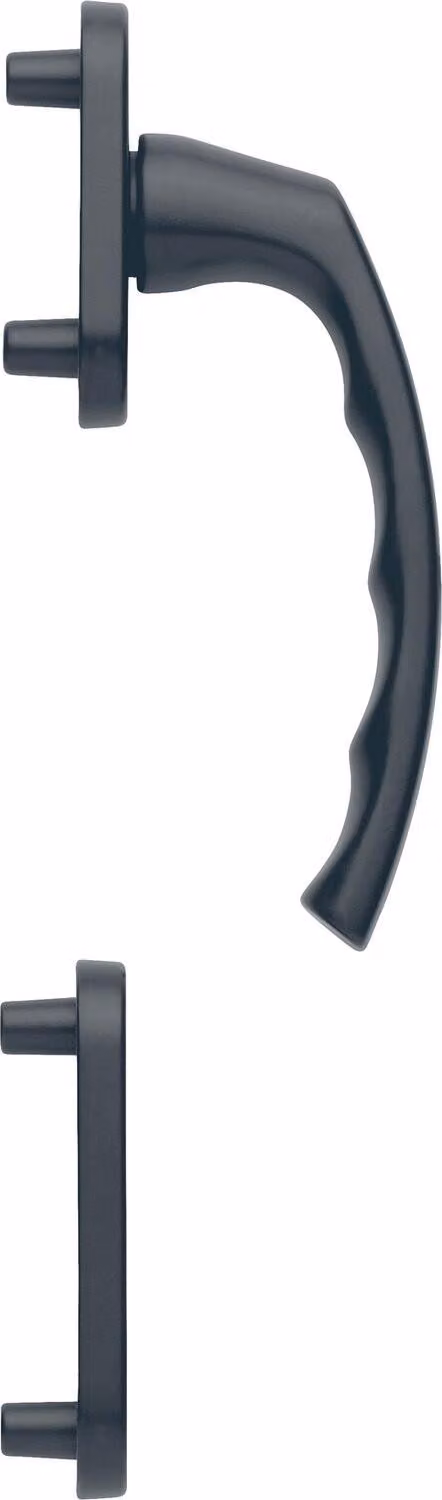 HOPPE maniglia per portafinestra mezzo set LIÈGE - esterno alto, nero