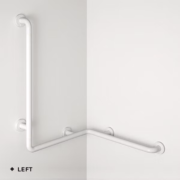 pba 01 Corrimano doccia destro 760x400mm, in nylon, con asta doccia 1160mm