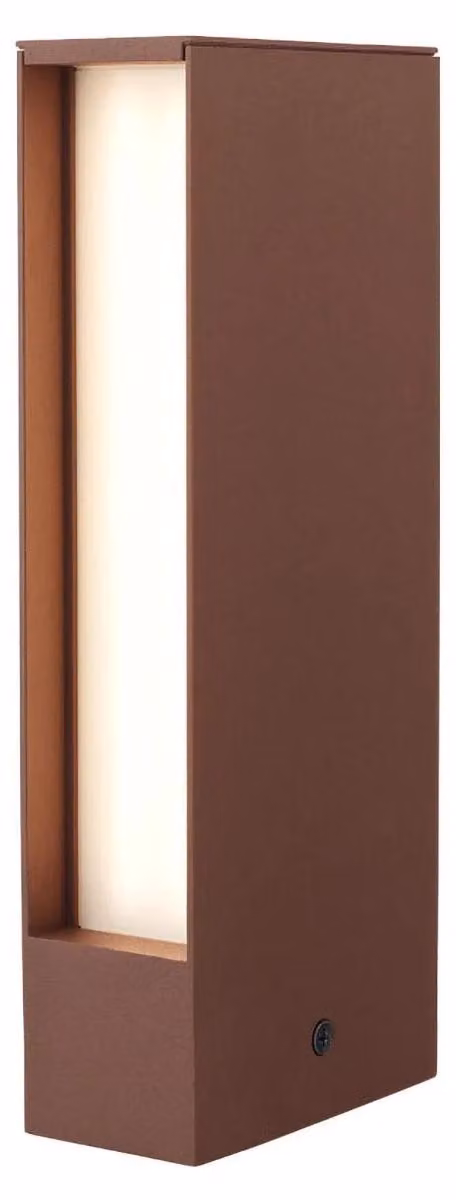 Redo Outdoor TWIN – diametro 5 cm, altezza 25 cm, 9,6 W – Marrone ruggine – Colore: marrone ruggine