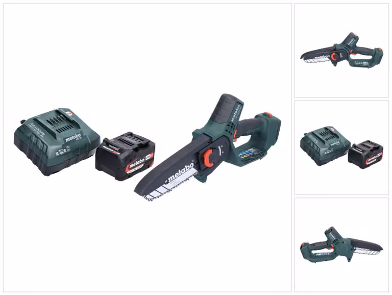 Metabo MS 18 LTX 15 sega da potatura a batteria 18 V 15 cm 5 m/s + 1x batteria ricaricabile 4,0 Ah + caricatore