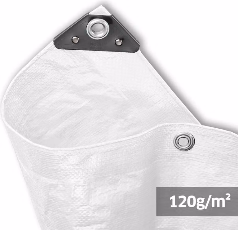 Telo coprioggetto, per uso hobbistico, 120 g/m², 4 x 5 metri, bianco