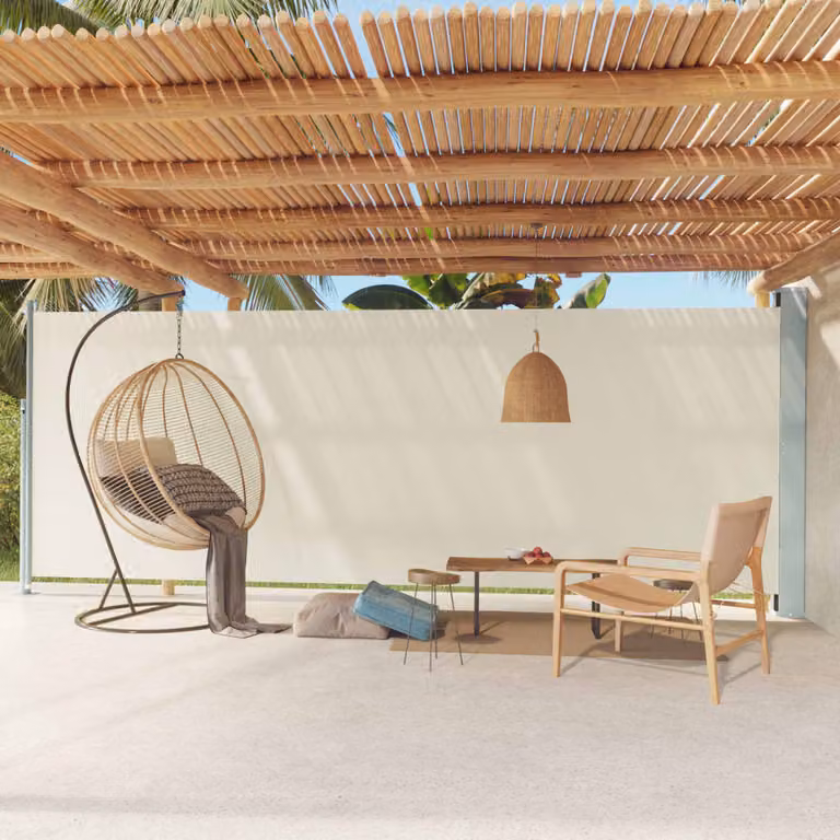 Maison Exclusive - Tenda da sole a cassonetto, estendibile, 200x614 cm, color crema