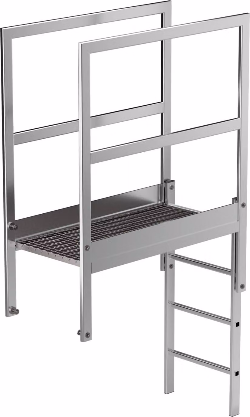 Gradino per parapetto Alluminio grezzo Lunghezza 1200 mm