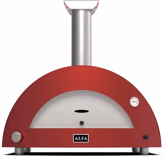 Forno per Pizza da Esterno Alfa Ibrido in Acciaio Inox e Ceramica, Colore Rosso
