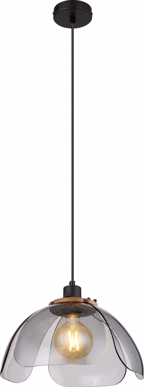 Globo Lighting lampada a sospensione in metallo nero opaco, 1x E27