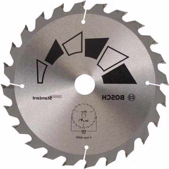 Lama per sega circolare Ø 165 mm, 24 denti, ATB - per la levigatura del legno con anello riduttore da 16 mm - Accessori per seghe circolari