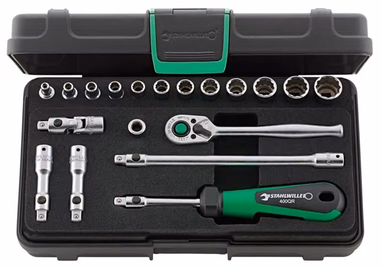 Stahlwille 40aD/12/7QR Set di chiavi a bussola 1/4" quadrate 96015208