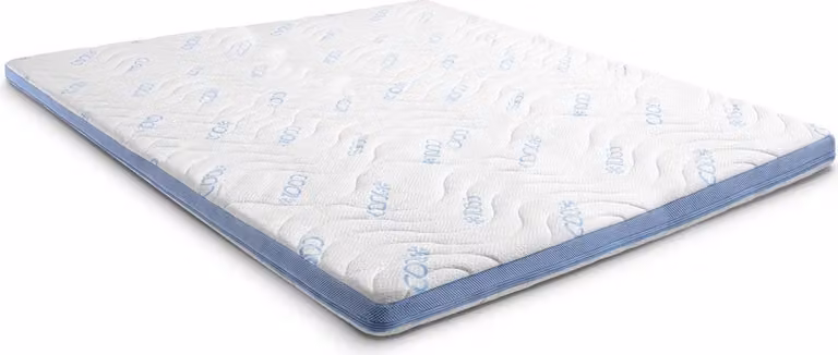 Topper in schiuma a memoria di forma CloudComfort Cool, 180 x 200 cm, altezza 7 cm, livello di rigidità H2/H3, topper a 7 zone con rivestimento termoregolatore
