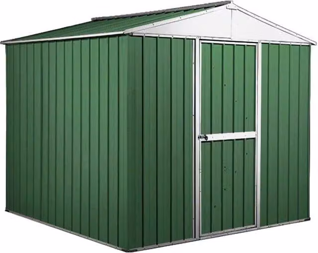 Casetta Box da Giardino in Lamiera di Acciaio Porta Utensili 275x175x215 cm Enaudi Verde