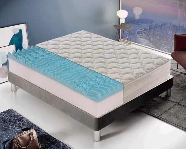 Materasso Singolo MaterassieDoghe in Memory Foam con 9 Zone Differenziate e Rivestimento all'Aloe, Bianco, L 80 cm x P 200 cm x H 25 cm