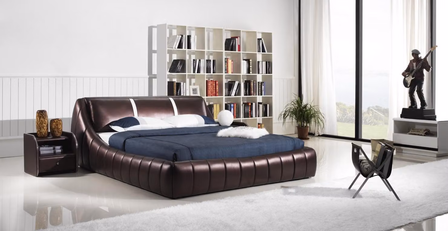 Modernes Hotel Design Bett XXL Betten Luxus Stil Doppel Leder 140 160 180x200cm