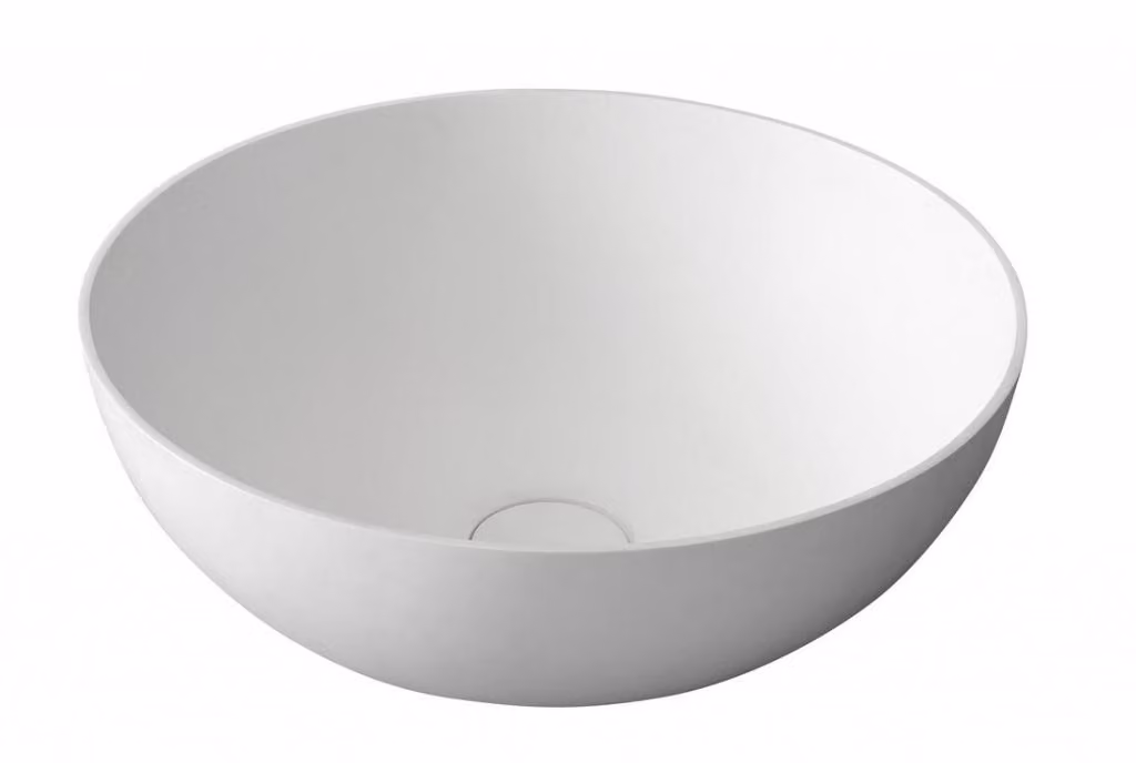 Sapho Thin - Lavabo, diametro 390 mm, bianco opaco WN185