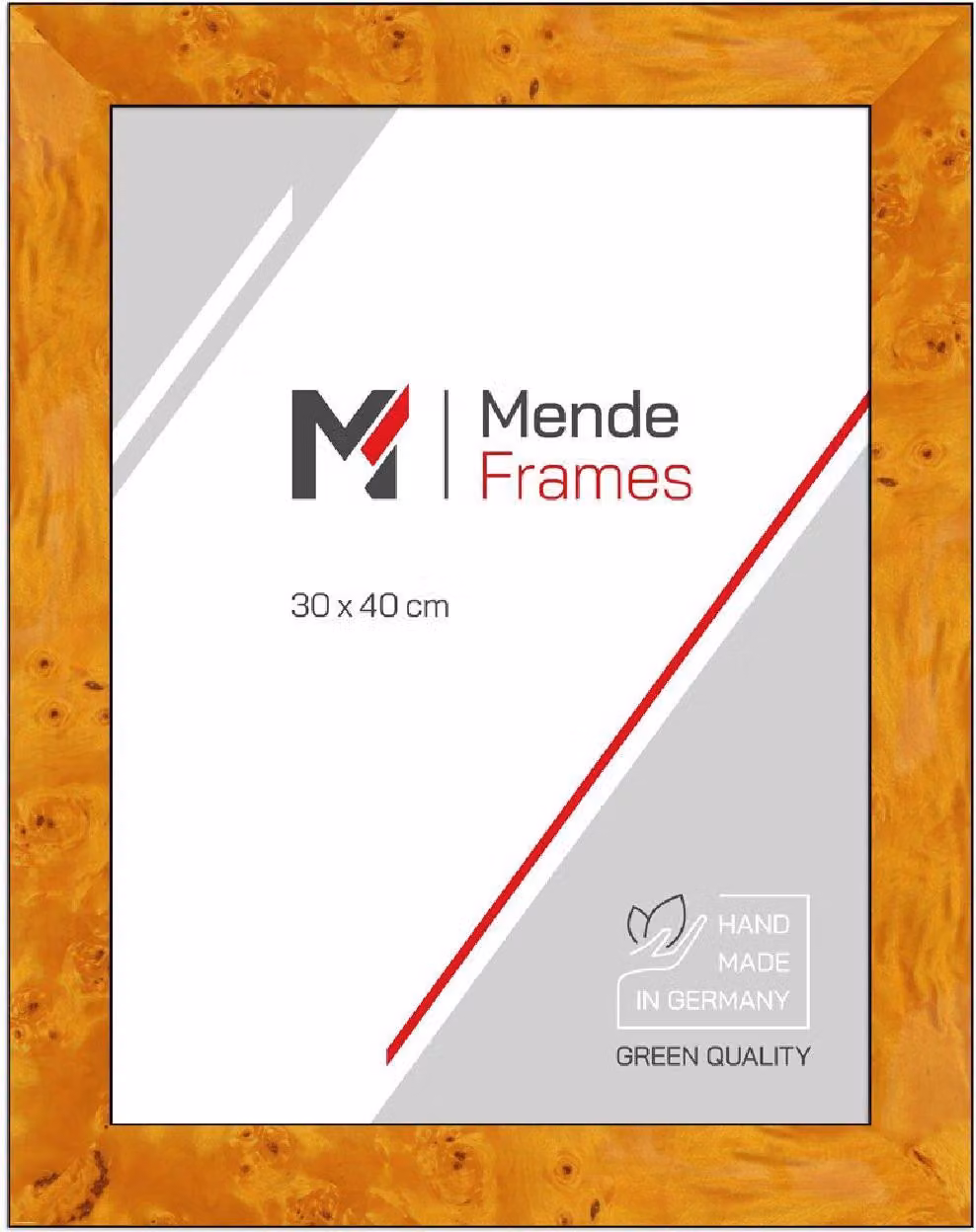 Cornice fotografica in legno MendeFrames con decoro radice chiaro, dimensioni 30x60 cm