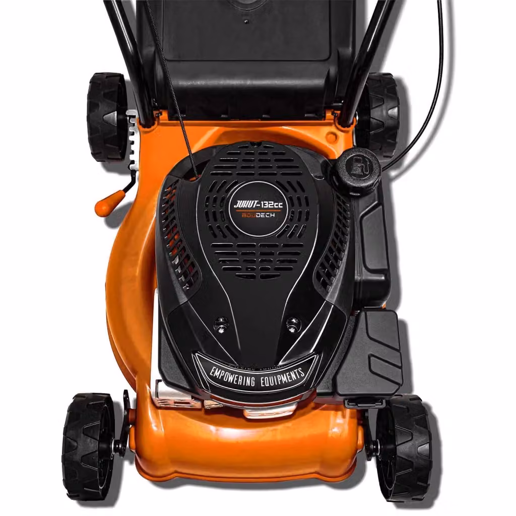Tagliaerba a spinta Boudech con motore a scoppio 132cc 1,9HP OHV 4 Tempi, ampiezza di taglio 400mm, colore arancione – 2