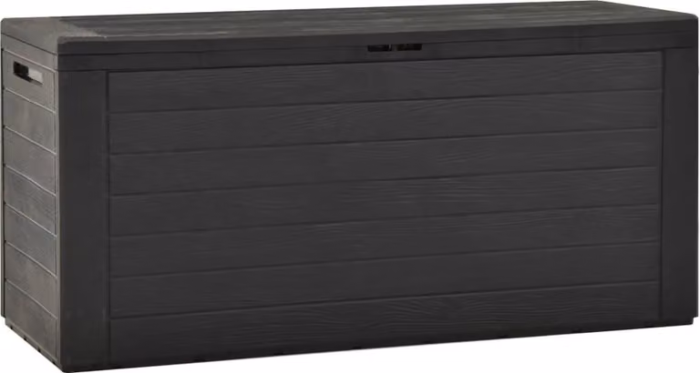 The Living Store box da giardino antracite 116x44x55 cm