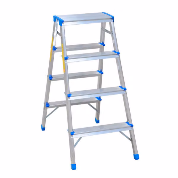 Scala In Alluminio A Doppia Faccia Da 90 Cm Con 3 Gradini + Piattaforma - Dr8003