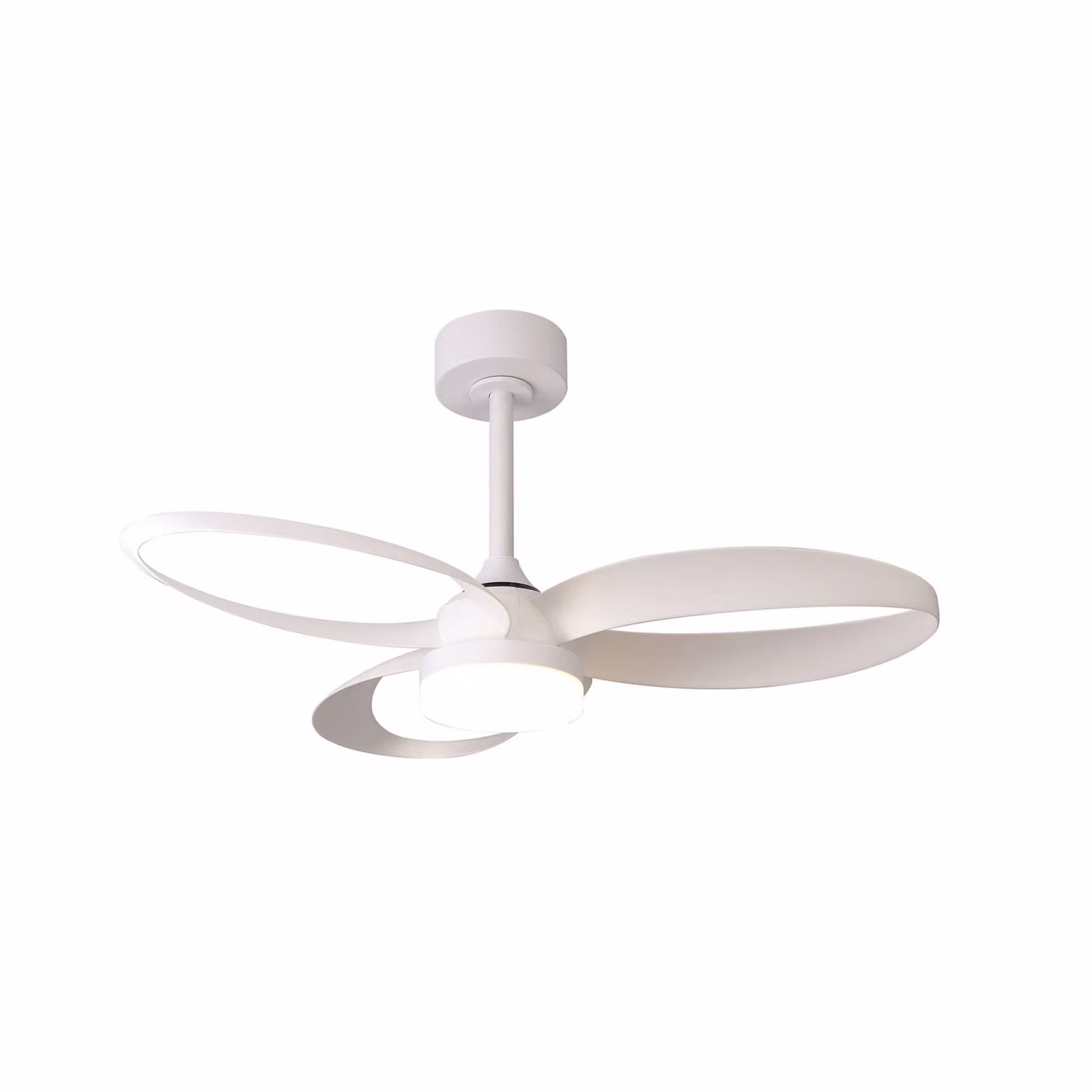 Mantra Iluminación Ventilatore da soffitto LED Infinity, bianco, DC silenzioso, Ø 93 cm, CCT dimmerabile, Bianco / Opale, Soggiorno / Sala da pranzo, Plastica, Moderno