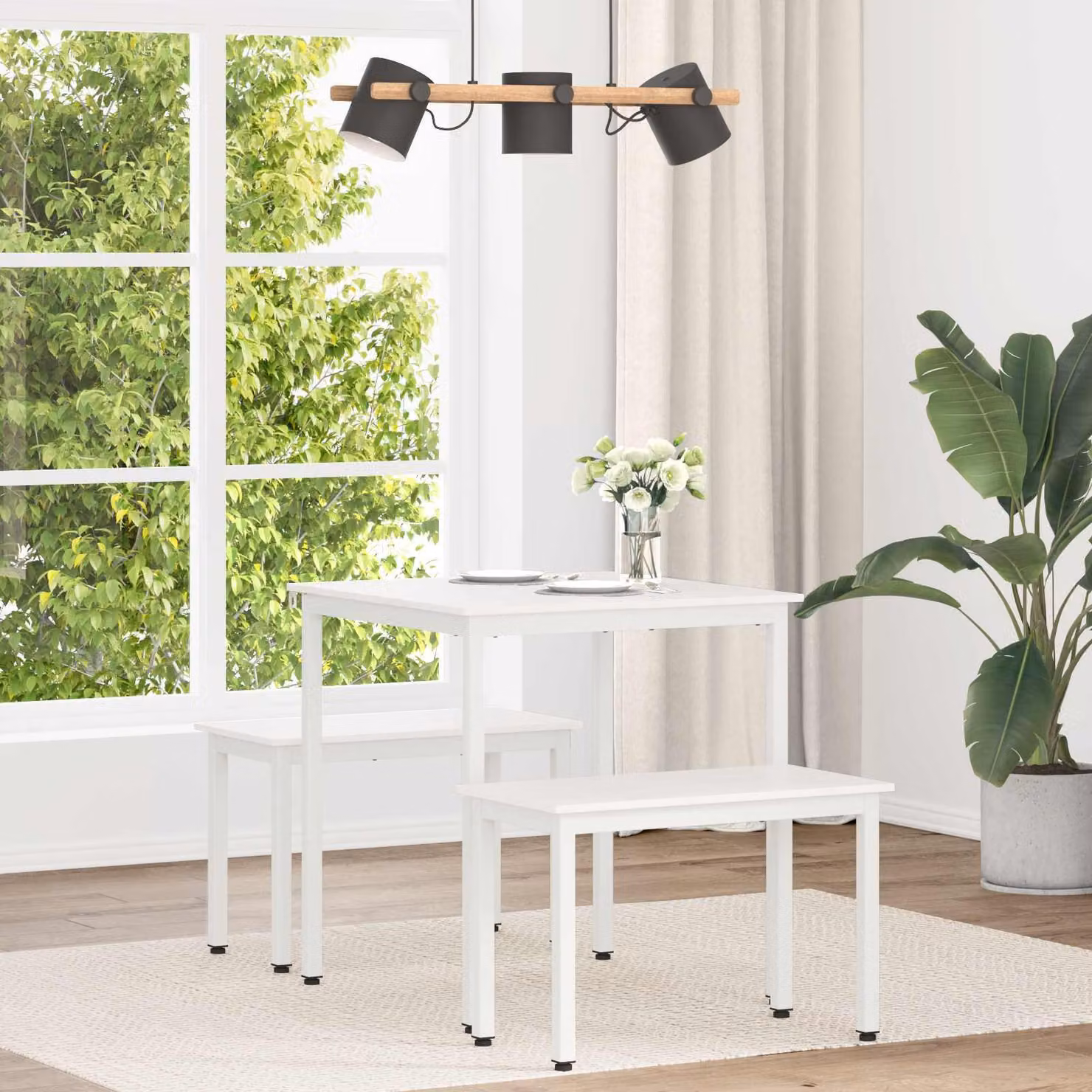 Maison Exclusive - Tavolo da pranzo bianco 70 x 70 x 75 cm Legno di pino massiccio