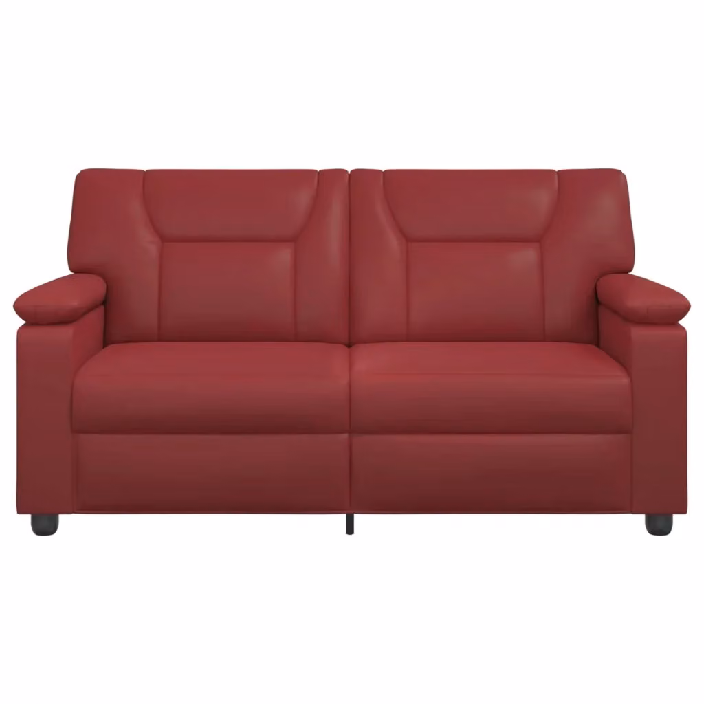 Divano moderno vidaXL in similpelle rosso con struttura in metallo L: 171 cm, P: 85 cm, H: 93 cm – 2