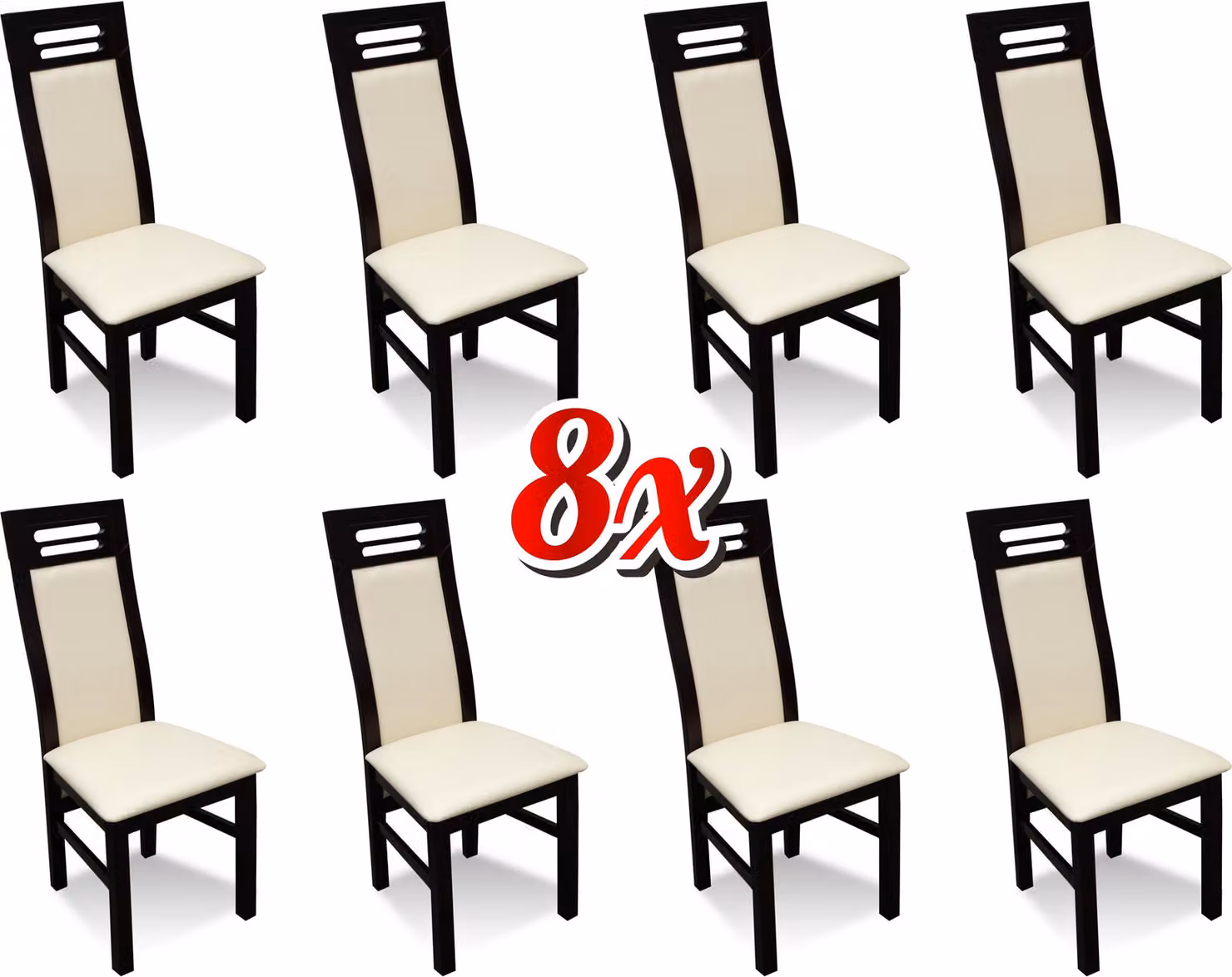 Design Esszimmer Stuhl Set Stühle 8x Garnitur Gruppen Komplette Sitzgruppe