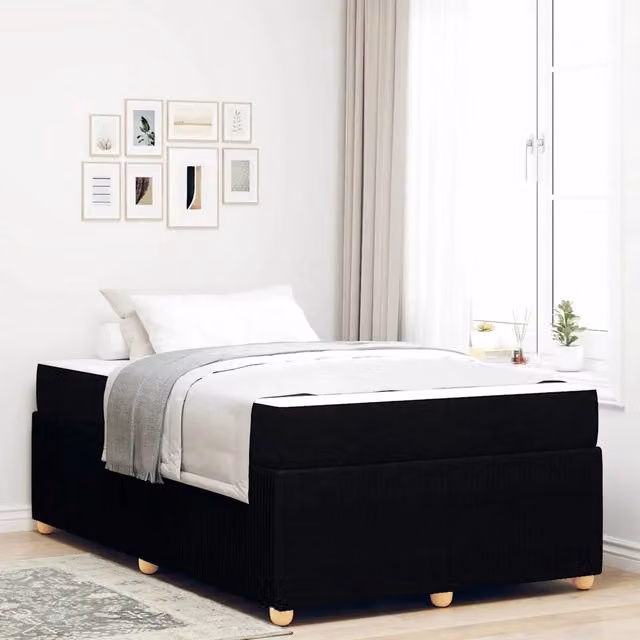Struttura del letto Nero 120 x 200 cm Tessuto 3398381