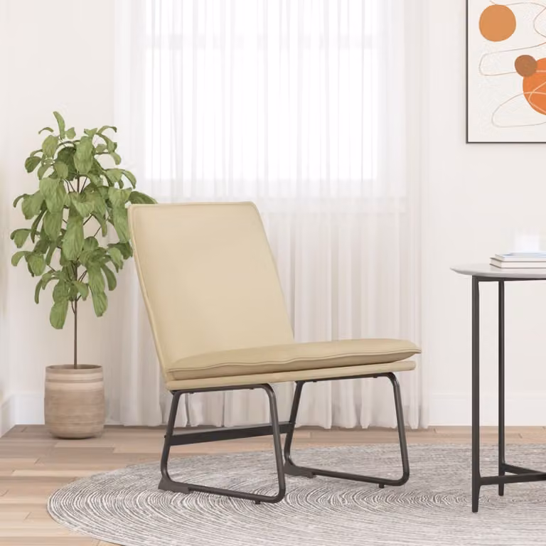 Maison Exclusive - Poltrona relax color crema, dimensioni 52x75x76 cm, rivestita in tessuto