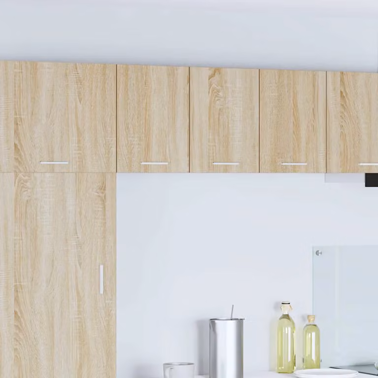 Armadio pensile da cucina vidaXL in MDF moderno, colore quercia e bianco, L 30 cm x P 31 cm x H 40 cm