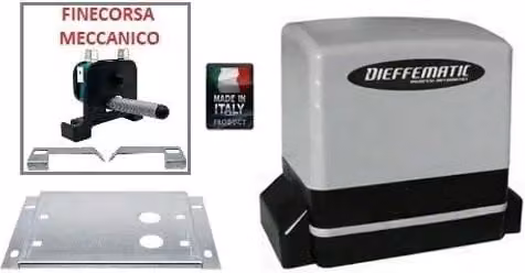 Motore Elettrico per Cancello Scorrevole DFM da 600kg 230V 220V in Alluminio Grigio