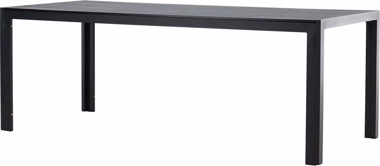 FURNLUX Tavolo da pranzo per esterni Mirko Black 90cm / Colore principale: Nero / Dimensioni: 90 x 205 x 74 cm