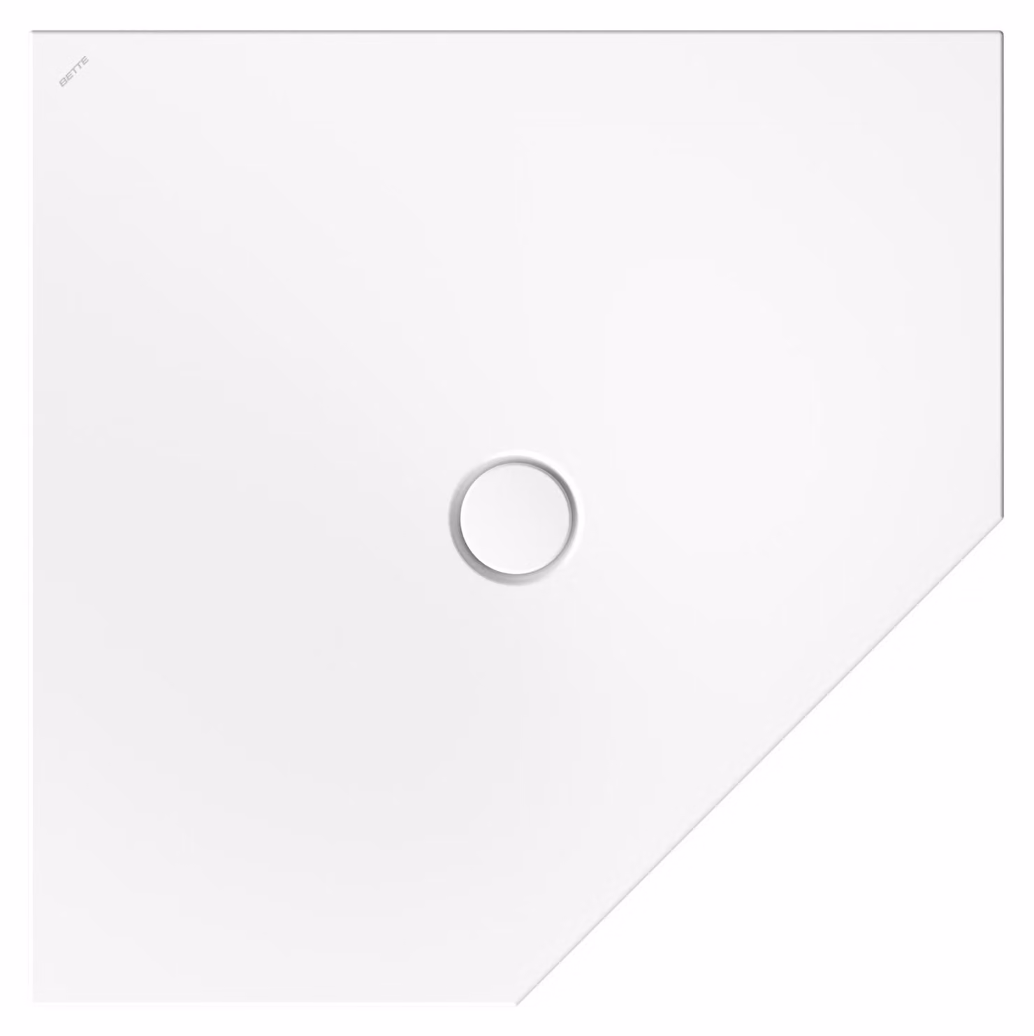 BetteFloor Caro receveurs de douche pentagonaux avec BetteGlasur Plus, 1000x1000mm, 7211-004PLUS, 7211-004PLUS