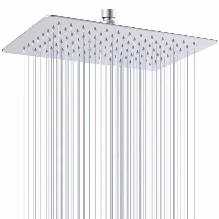 Pannello a soffitto per doccia, dimensioni 30x20 cm, acciaio inossidabile, regolabile, con 112 ugelli