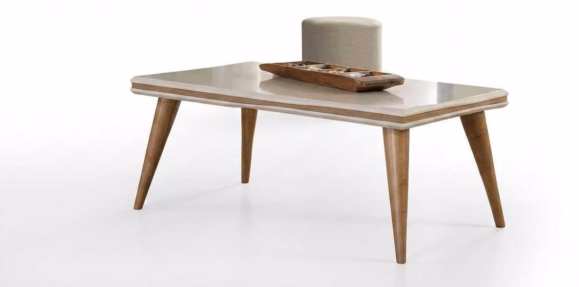 Tavolino da caffè beige, design moderno, lussuoso, per soggiorno, tavolino ausiliario, tavolo