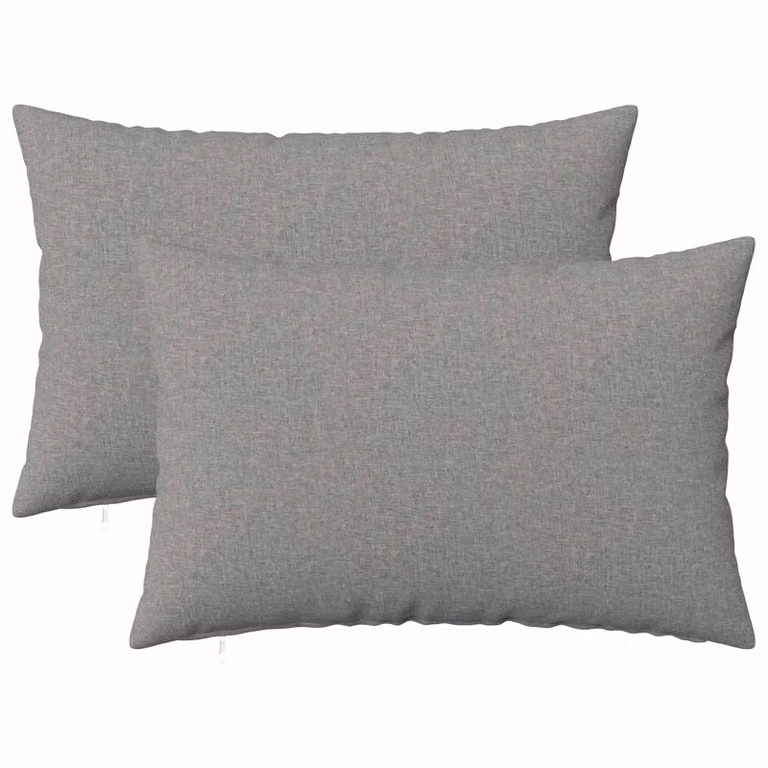 Set di 2 cuscini HEERLEN vidaXL Grigio, tessuto lavabile con fodera rimovibile, 50 x 70 cm