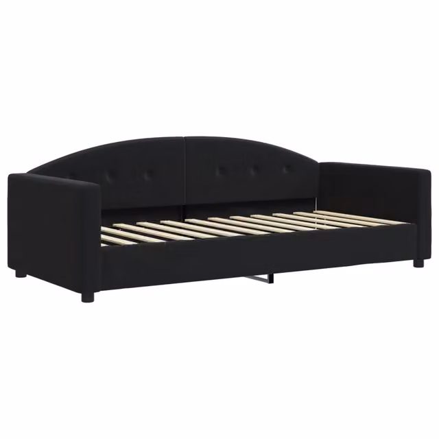 Letto singolo | Letto per adulti | Letto da Giorno Nero 90x190 cm in Velluto