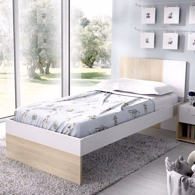 Oakhurst, set Camera da Letto 4 Cassetti, Marrone Rovere