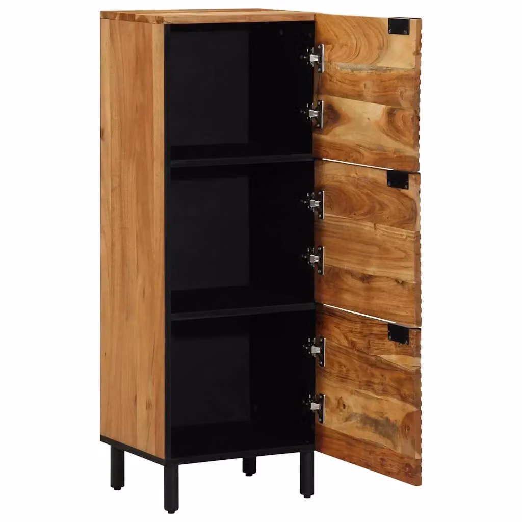 Credenza in legno di mango massello marrone stile rustico vidaXL L/P/H: 40 x 33 x 110 cm – 2