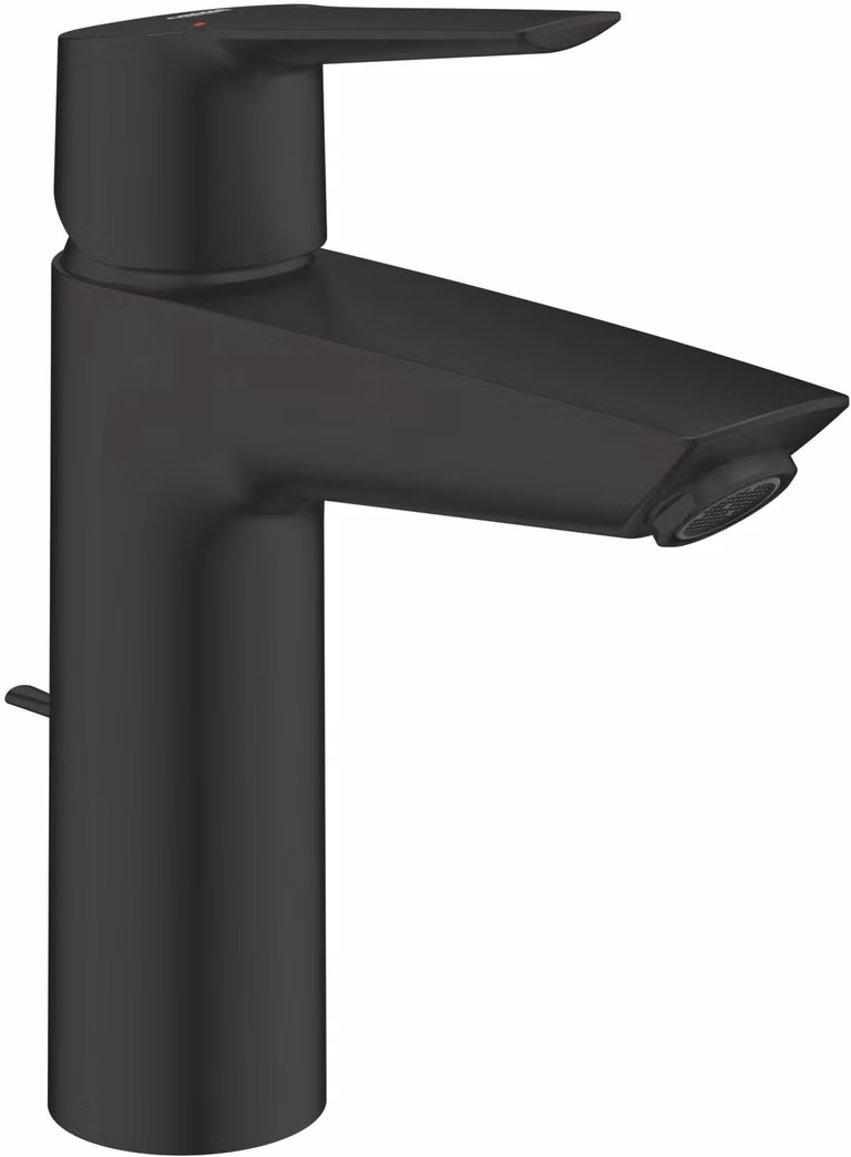 Miscelatore per lavabo, modello M, a risparmio idrico, 19 cm, finitura nera opaca